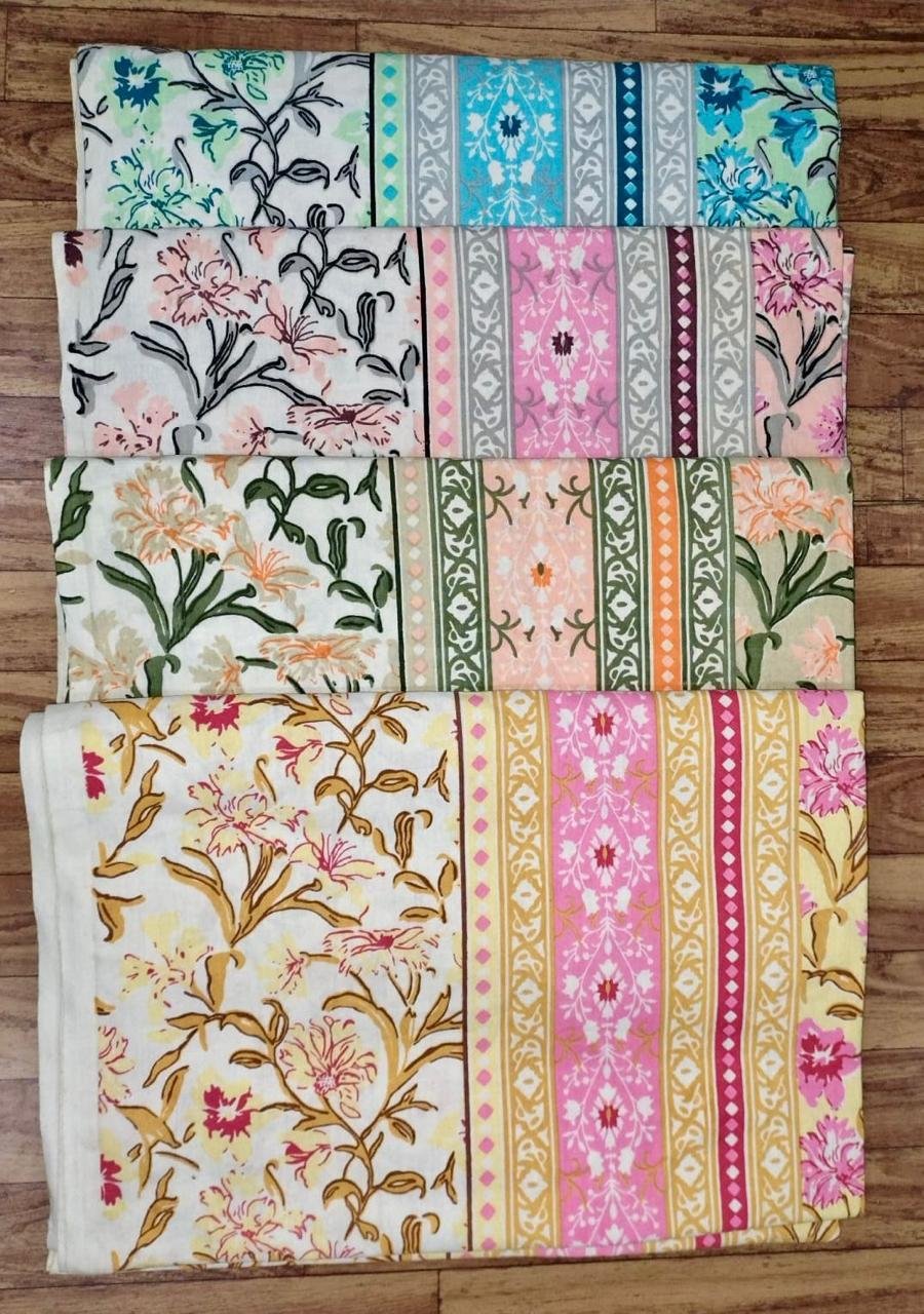100% pure cotton jaipur bedsheet