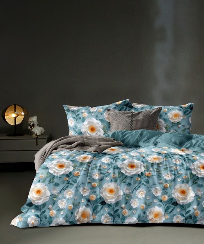 7d bedsheet with 2 pillow cover