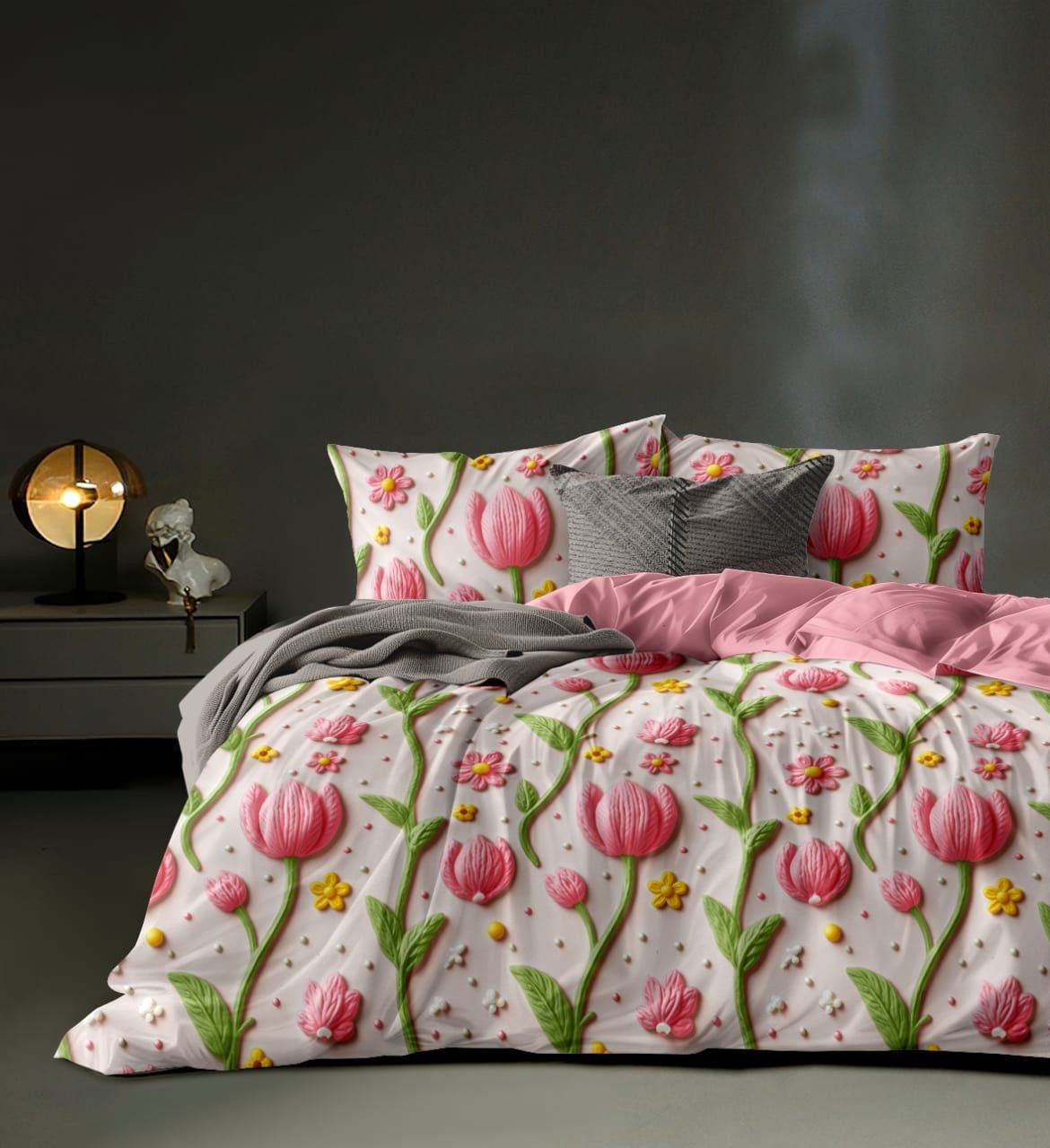 7d bedsheet with 2 pillow cover (copy)