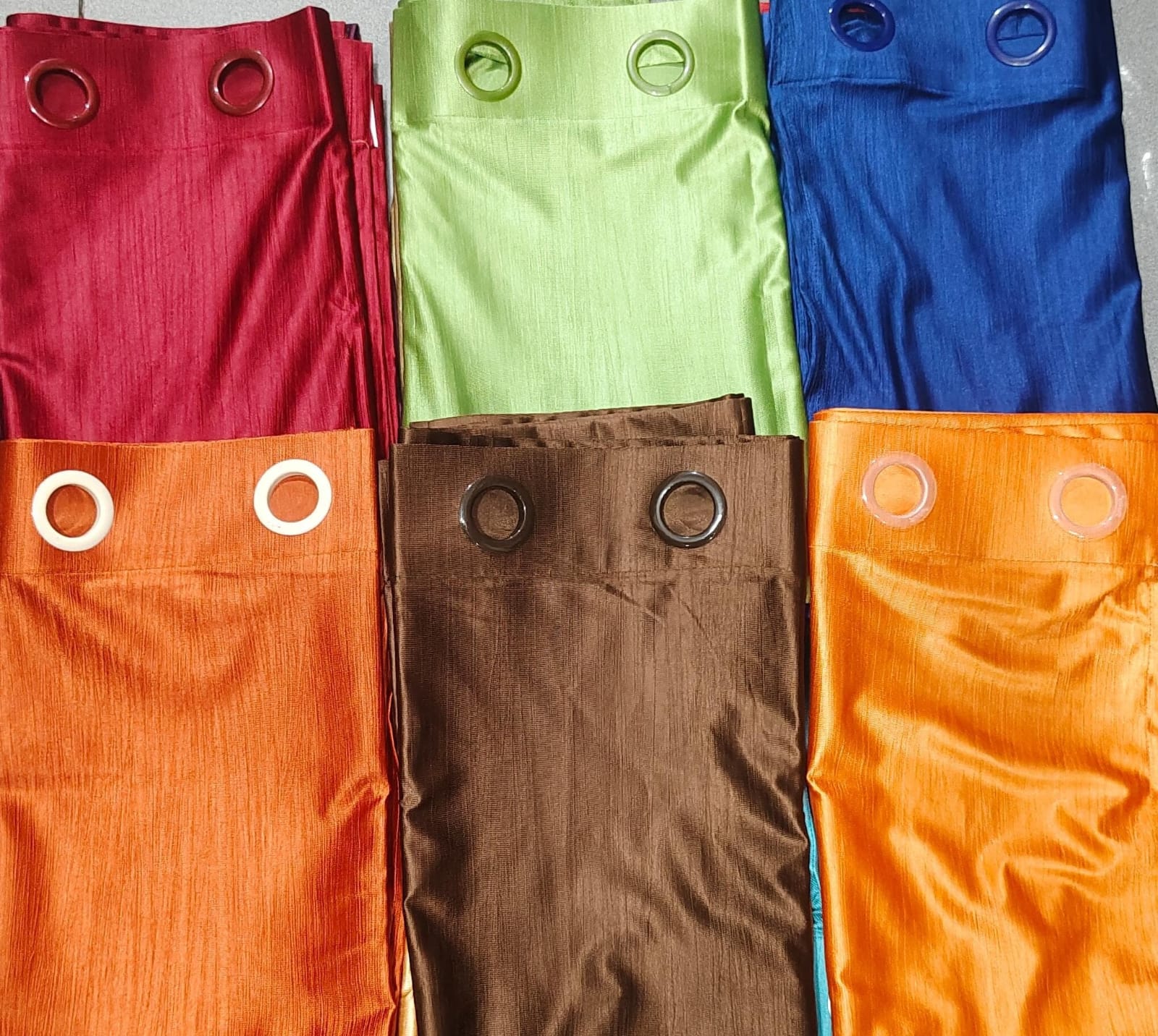 long crush plain curtains