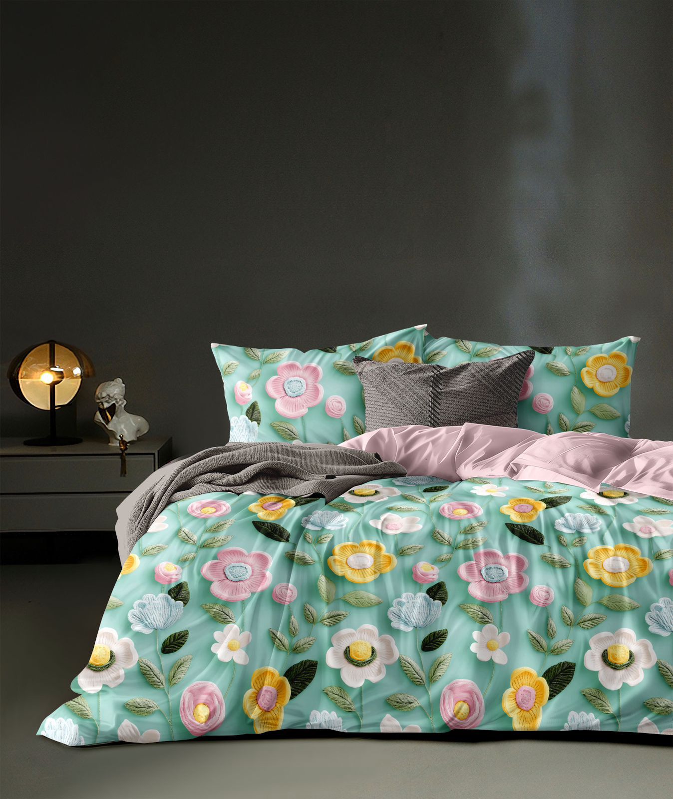 7d bedsheet with 2 pillow cover (copy)