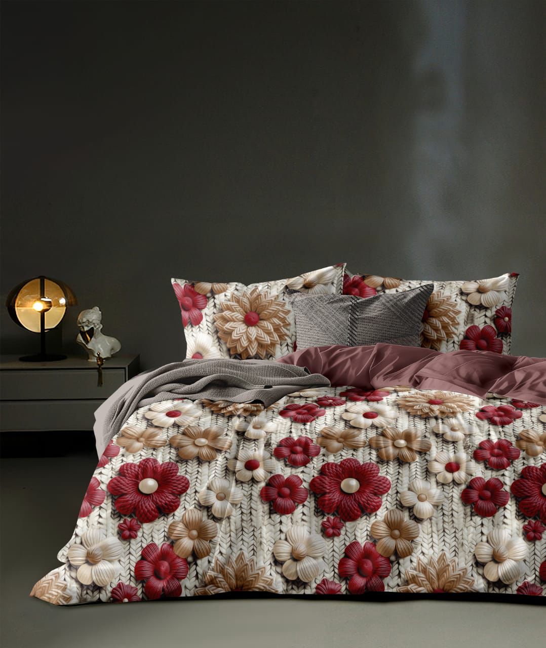 7d bedsheet with 2 pillow cover